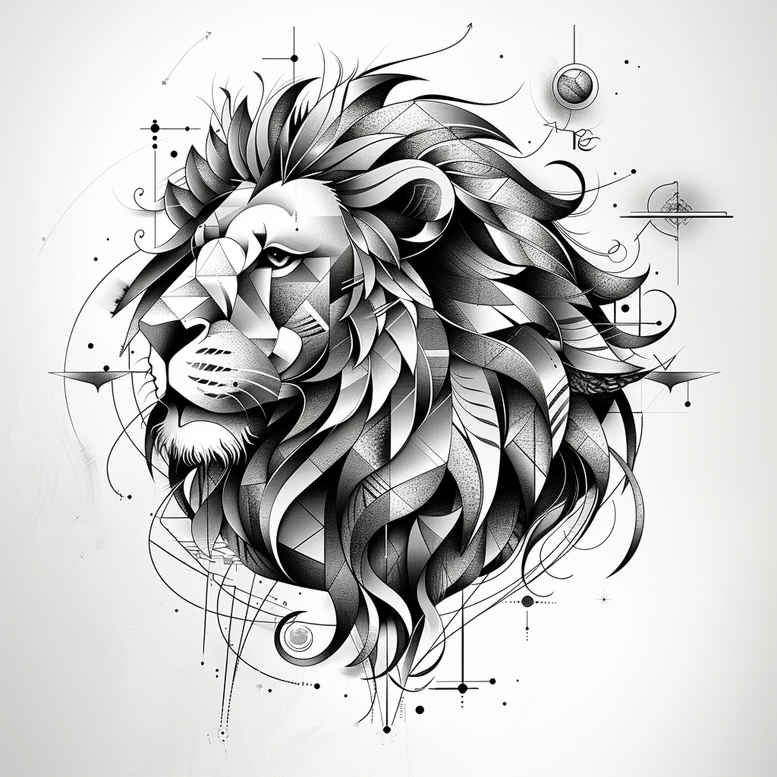 zodiac-signs tattoo design ideas minimal texture star sign for lower thigh
