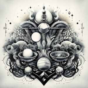 zodiac-signs tattoo design ideas delicate star sign for temple