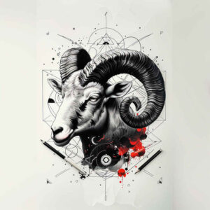 zodiac-signs tattoo design ideas abstract stellar ink for scapula