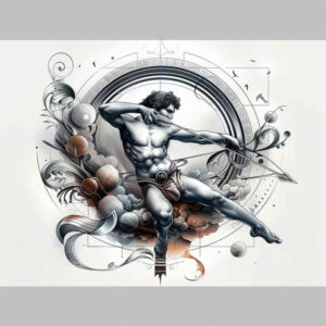 zodiac-signs tattoo design ideas mini geometry stellar sign for temple