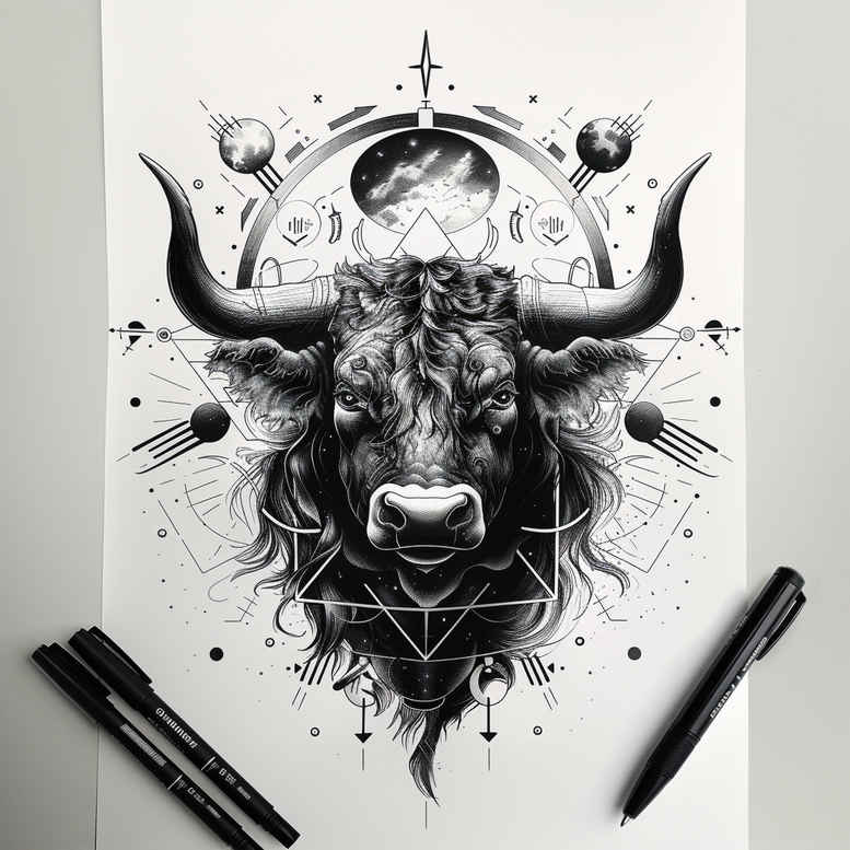 zodiac-signs tattoo design ideas pristine stellar sign for thigh