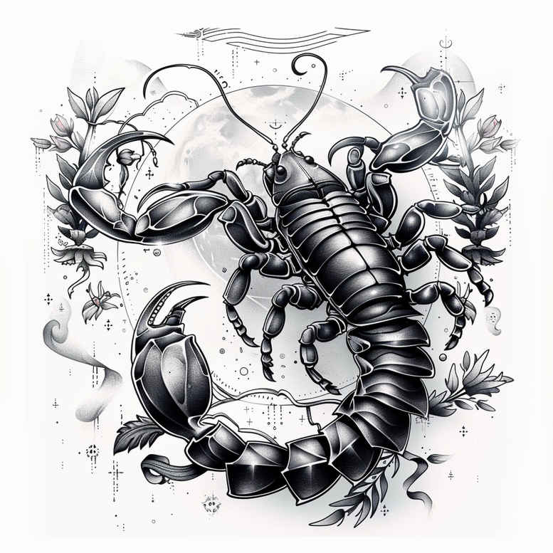 zodiac-signs tattoo design ideas thin line universal guide stands for strength