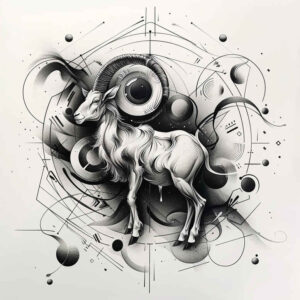 zodiac-signs tattoo design ideas dainty universe alignment for nape