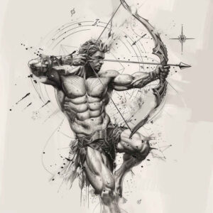 zodiac-signs tattoo design ideas abstract zodiac chart for lower thigh