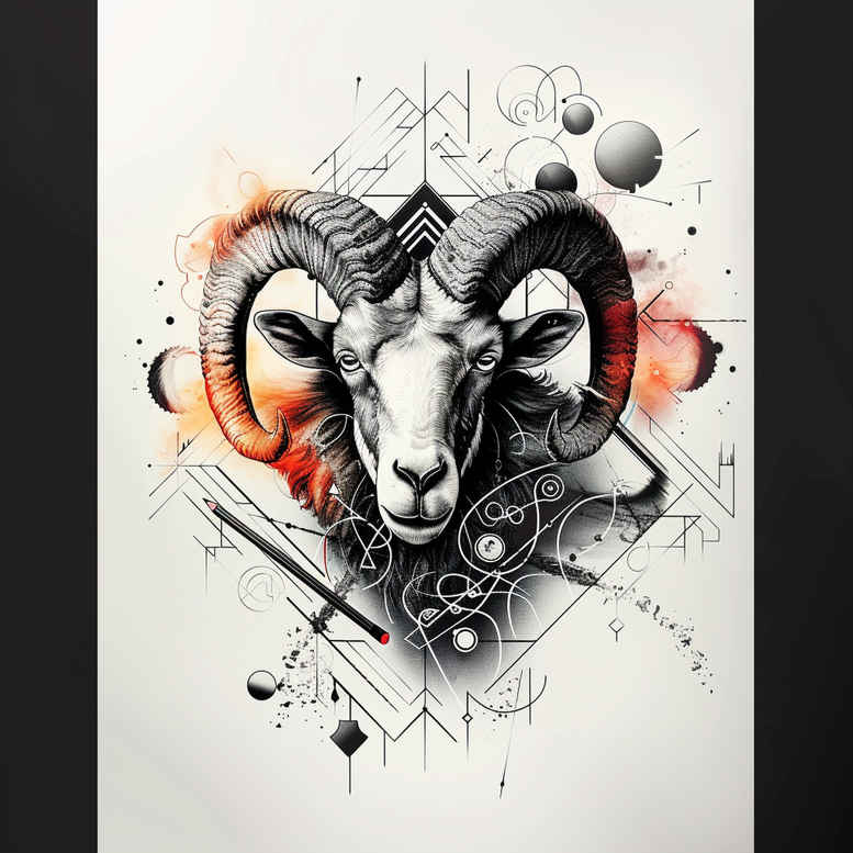 symbols-motif-cosmic-order-for-foot – tattoo design ideas free ai generated – Gallery: zodiac-signs-inkby-ai