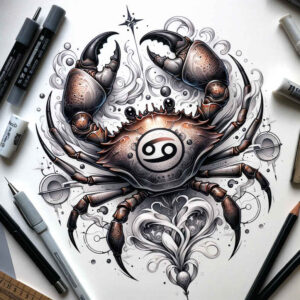 star-sign-infinite-pattern-for-heel – tattoo design ideas free ai generated – Gallery: zodiac-signs-inkby-ai