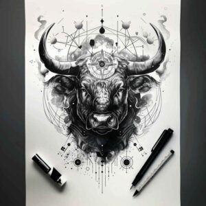 astrological-symbol-ethereal-for-abdomen – tattoo design ideas free ai generated – Gallery: zodiac-signs-inkby-ai