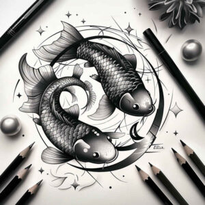 zodiac-sign-puzzle-pattern-for-temple – tattoo design ideas free ai generated – Gallery: zodiac-signs-inkby-ai