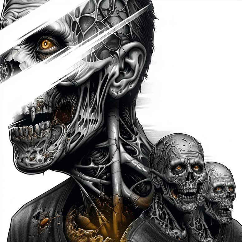 motion-tattoo-hellish-for-side-torso – tattoo design ideas free ai generated – Gallery: zombies-inkby-ai