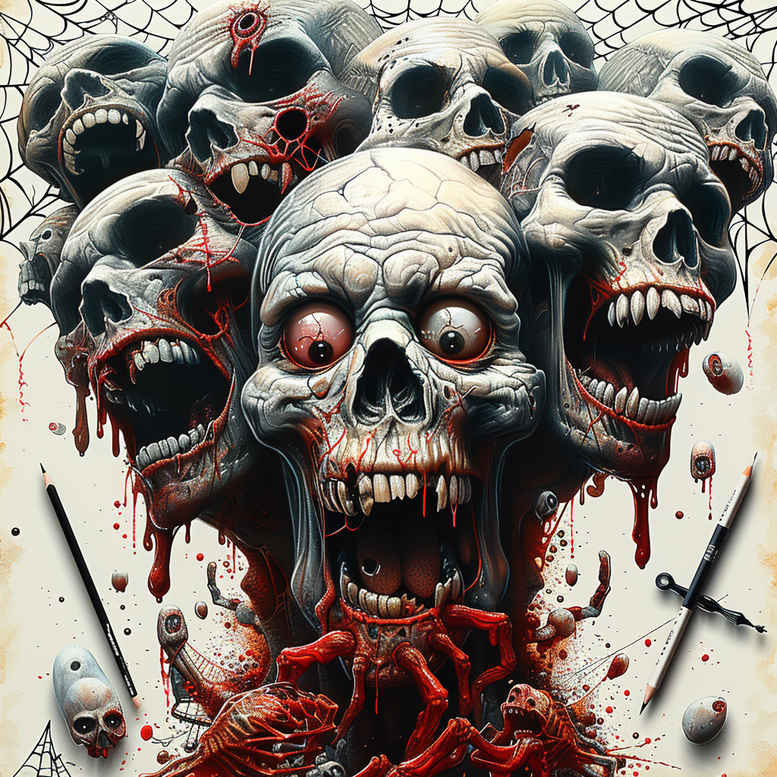 artistic-detail-tattoo-paranormal-for-temple – tattoo design ideas free ai generated – Gallery: zombies-inkby-ai