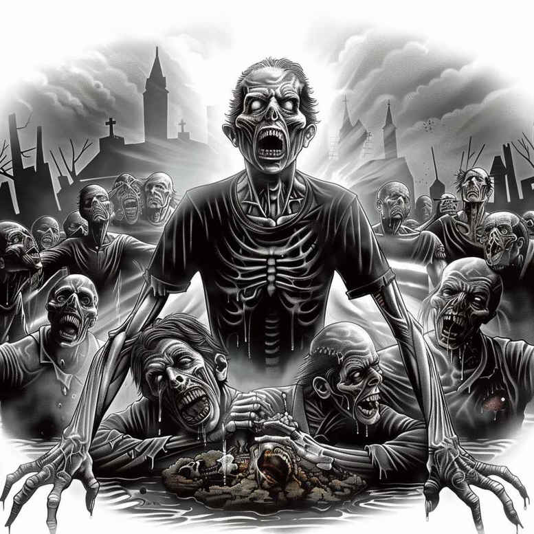 zombie-tattoo-stitched-for-behind-ear – tattoo design ideas free ai generated – Gallery: zombies-inkby-ai