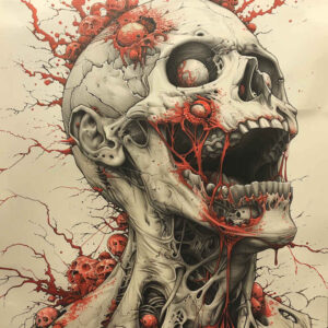 ornamental-detail-tattoo-horror-for-lower-back – tattoo design ideas free ai generated – Gallery: zombies-inkby-ai