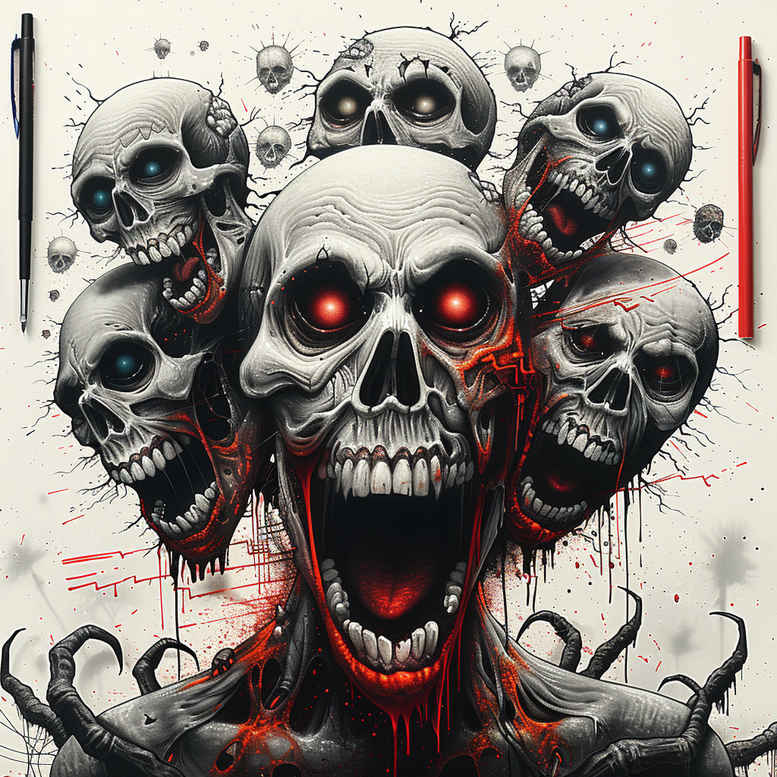 zombies tattoo design ideas Surrealism chromatic flux corpse detail symbolising courage
