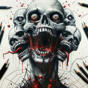 zombies tattoo design ideas Realism studio quality decaying flesh for nape