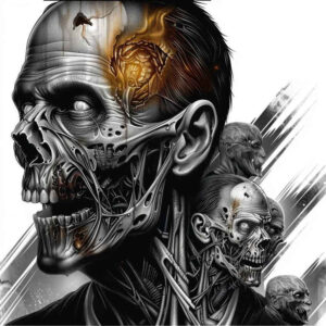 zombies tattoo design ideas glossy gory texture for arm