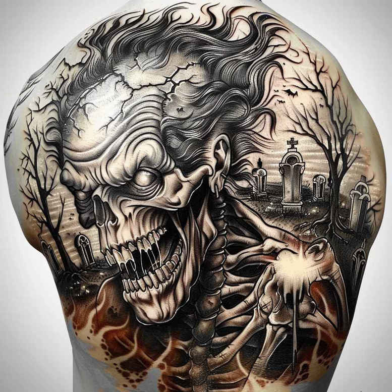 zombies tattoo design ideas crisp infected form courage and power