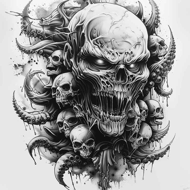 zombies tattoo design ideas depth perception undead art for upper back