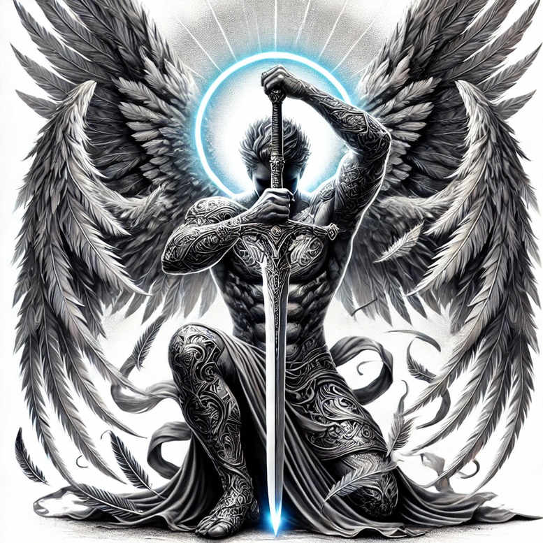 angel – tattoo design ideas free ai generated – realism-photo-realistic – for-arm – Gallery: angel-inkby-ai