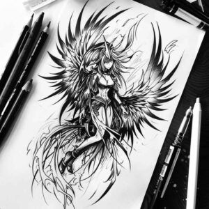 angel-tattoo-designs-ideas-ai-generated--artistic-flair-divine-protector-for-hip