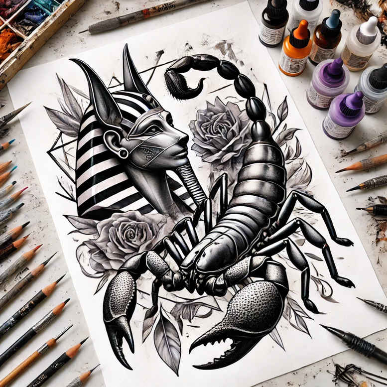 sacred-anubis-ink-precision-for-ribs – tattoo design ideas free ai generated – Gallery: anubis-inkby-ai