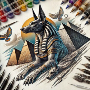 mystical-form-anubis-natural-color-palette-for-shin – tattoo design ideas free ai generated – Gallery: anubis-inkby-ai