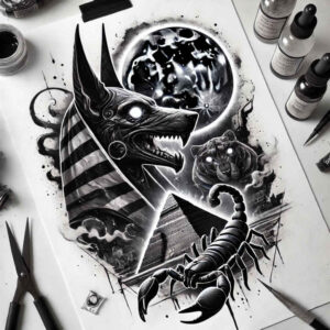 anubis tattoo design ideas beyond reality sacred animal for biceps