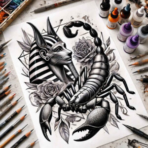 anubis tattoo design ideas depth perception underworld for behind ear