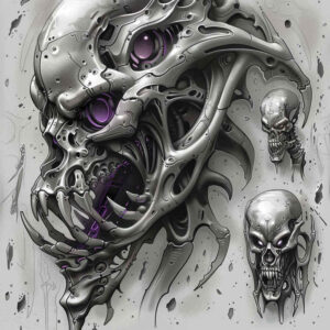 biomechanics tattoo design ideas Realism refined lines energy flow symbol of strength