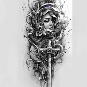 biomechanics tattoo design ideas fine-line fluid motion represents endurance