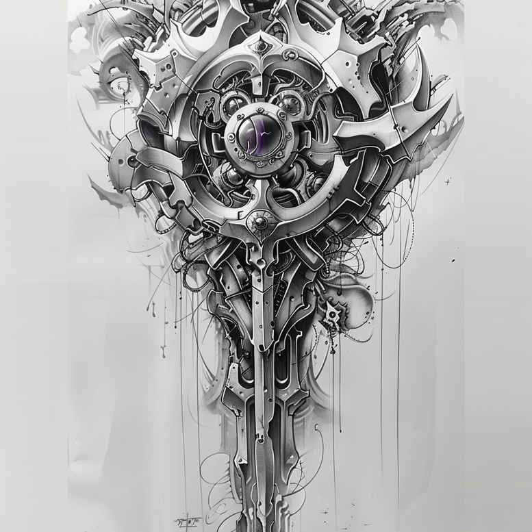 biomechanics tattoo design ideas artistic contrast force vectors stands for determination