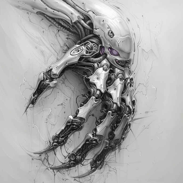 biomechanics tattoo design ideas vivid mechanical joints for lower chest