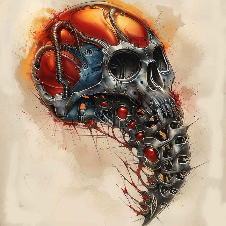 biomechanics tattoo design ideas glossy precision lines stands for perseverance