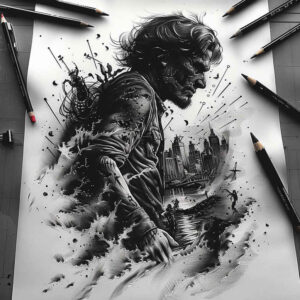 symbolic-figure-emotional-realism-miniature – tattoo design ideas free ai generated – Gallery: characters-inkby-ai
