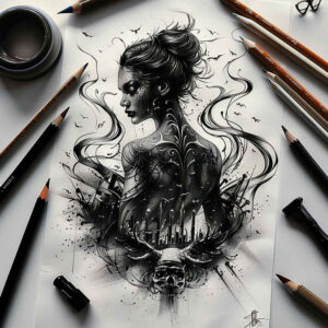 abstract-figure-visual-accuracy-tiny-tattoo – tattoo design ideas free ai generated – Gallery: characters-inkby-ai