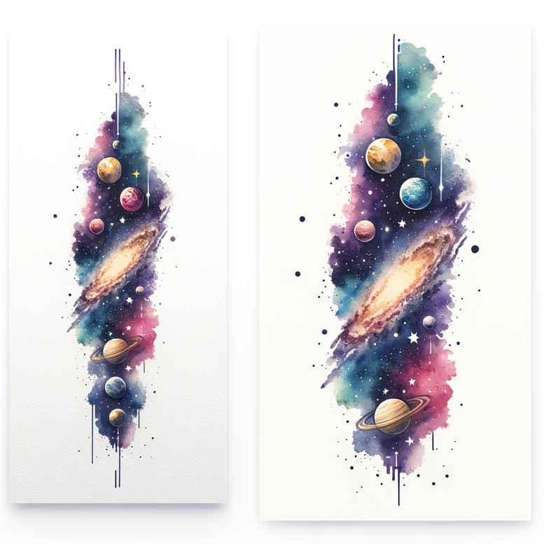 cosmic-atmosphere – tattoo design ideas free ai generated – realism-realistic-color – for-foot – Gallery: cosmos-inkby-ai