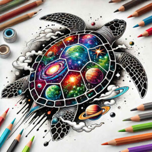 orbital-path – tattoo design ideas free ai generated – realism-cgi-realism – for-thigh – Gallery: cosmos-inkby-ai