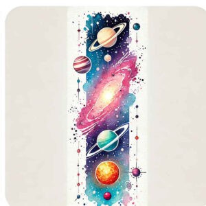 orbiting-body – tattoo design ideas free ai generated – neotraditional-clear-lines – for-shin – Gallery: cosmos-inkby-ai