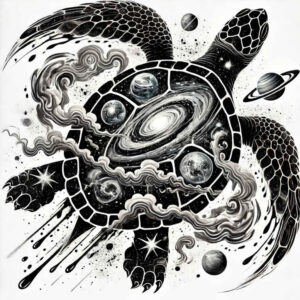 supernova-explosion – tattoo design ideas free ai generated – neotraditional-gradient-fills – for-shoulder-blade – Gallery: cosmos-inkby-ai