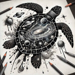 cosmos tattoo design ideas bold highlights planetary rings represents endurance
