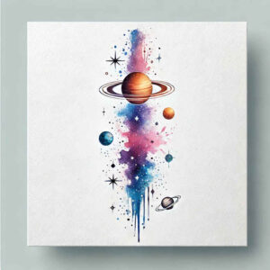 cosmos tattoo design ideas Realim light and shadow play starlight for side torso