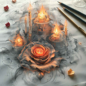 subtle-light-play – tattoo design ideas free ai generated – micro-art – for-side – Gallery: delicate-flowers-inkby-ai