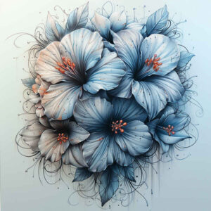 delicate-flowers tattoo design ideas gentle airy composition shows resilience