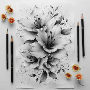 delicate-flowers tattoo design ideas minimalist script floral silhouettes for ankle