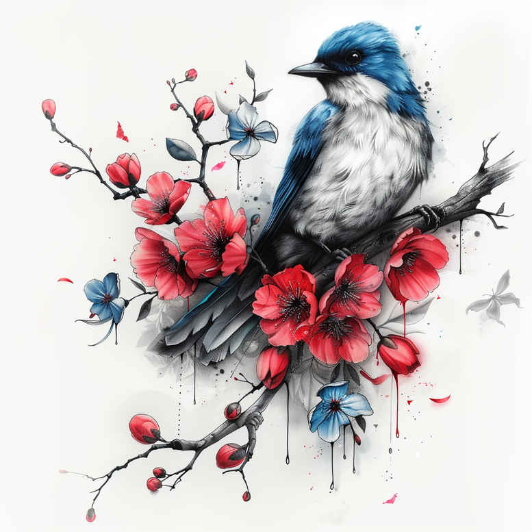 delicate-flowers tattoo design ideas pure design minimalist for shoulder blade
