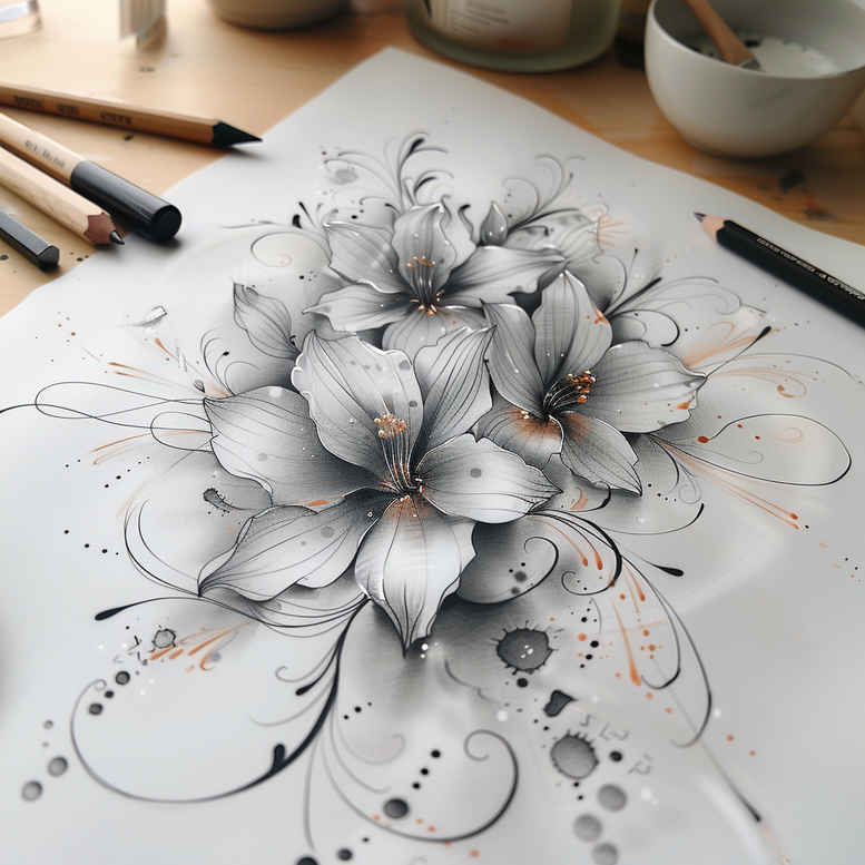 delicate-flowers tattoo design ideas unembellished natural beauty shows endurance
