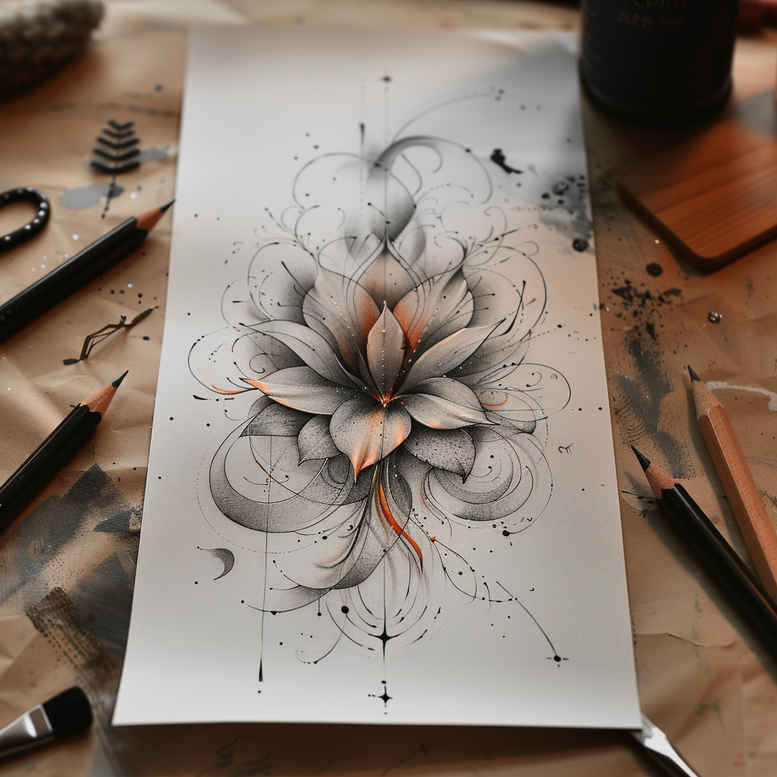 delicate-flowers tattoo design ideas pristine natural curves for side