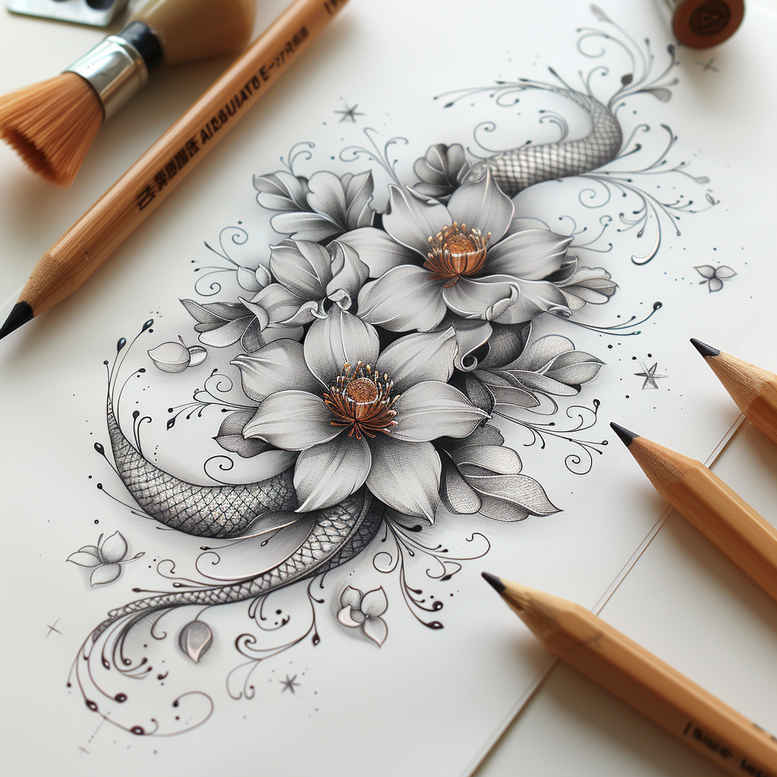 delicate-flowers tattoo design ideas plain tattoo natural curves for wrist side