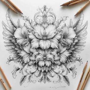 delicate-flowers tattoo design ideas dainty naturalistic for chest