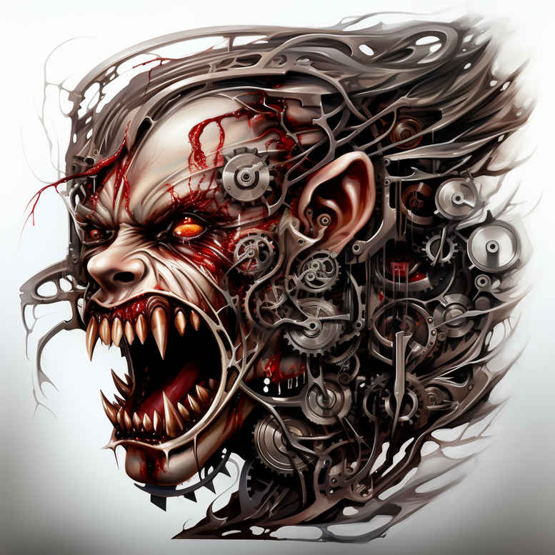 chaos-demon – tattoo design ideas free ai generated – ancient-curse – for-lower-chest – Gallery: demons-inkby-ai