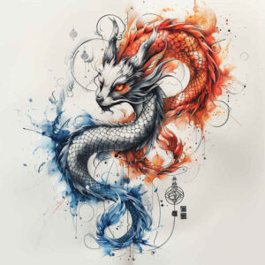 dragon-art – tattoo design ideas free ai generated – phantom – for-triceps – Gallery: dragons-inkby-ai